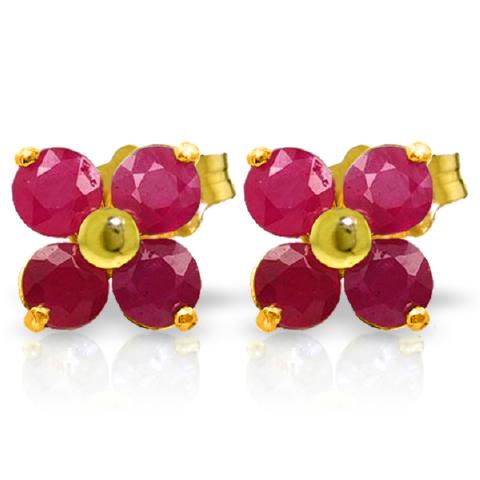 1.15 Carat 14K Real Yellow Gold We Are Serious Ruby Ear: 1.15 Carat 14K Real Yellow Gold We Are Serious Ruby Earrings -- Metal: 14K. Solid Gold; Item Weight: 1.10 gr.;Gemstones: 8 Round shape, 3.0 mm, Ruby = 1.15 ct #NGFY77786v7