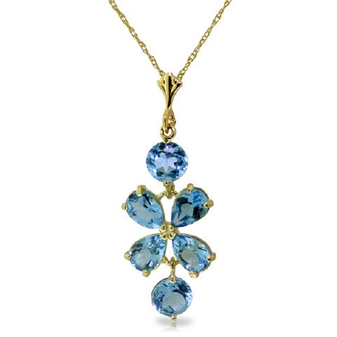 3.15 Carat 14K Real Yellow Gold Passione Blue Topaz Nec: 3.15 Carat 14K Real Yellow Gold Passione Blue Topaz Necklace -- Metal: 14K. Solid Gold; Item Weight: 2.10 gr.;Gemstones: 4 Pear shape, 6X4 mm, Blue Topaz = 2.15 ct 2 Round shape, 5.0 mm, Blue Topaz =