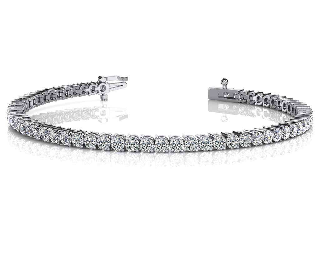 14K WHITE GOLD 1.50 CTW G-H I1/I2 2 PRONG SET ROUND TEN: 14K WHITE GOLD 1.50 CTW G-H I1/I2 2 PRONG SET ROUND TENNIS BRACELET LAB-GROWN DIAMOND -- 14K WHITE GOLD 1.50 CTW G-H I1/I2 2 PRONG SET ROUND TENNIS BRACELET LAB-GROWN DIAMOND #NGFY98838v7