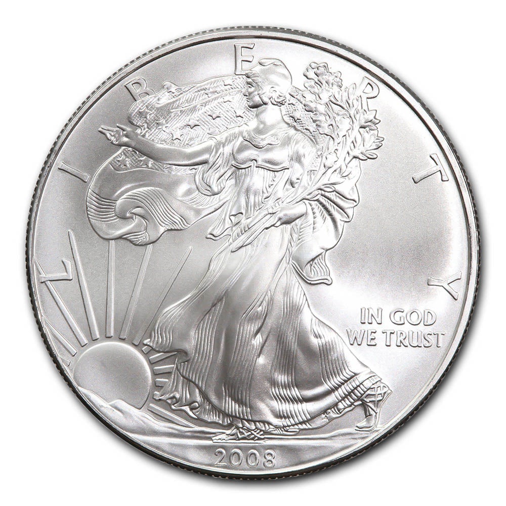 2008 1 oz Silver American Eagle BU: 2008 1 oz Silver American Eagle BU -- 2008 1 oz Silver American Eagle BU #NGFY28495v8