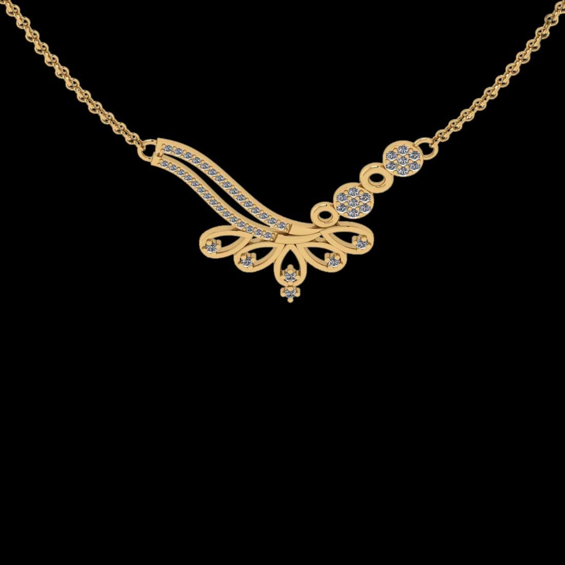 0.41 Ctw VS/SI1 Diamond 14K Yellow Gold Necklace (ALL D: 0.41 Ctw VS/SI1 Diamond 14K Yellow Gold Necklace (ALL DIAMOND ARE LAB GROWN ) -- Total Diamond Weight Of Ctw 0.41 Ctw (Round Cut ) Color : J-K Clarity : VS/SI1 Stone Setting : Prong Metal Weight : App