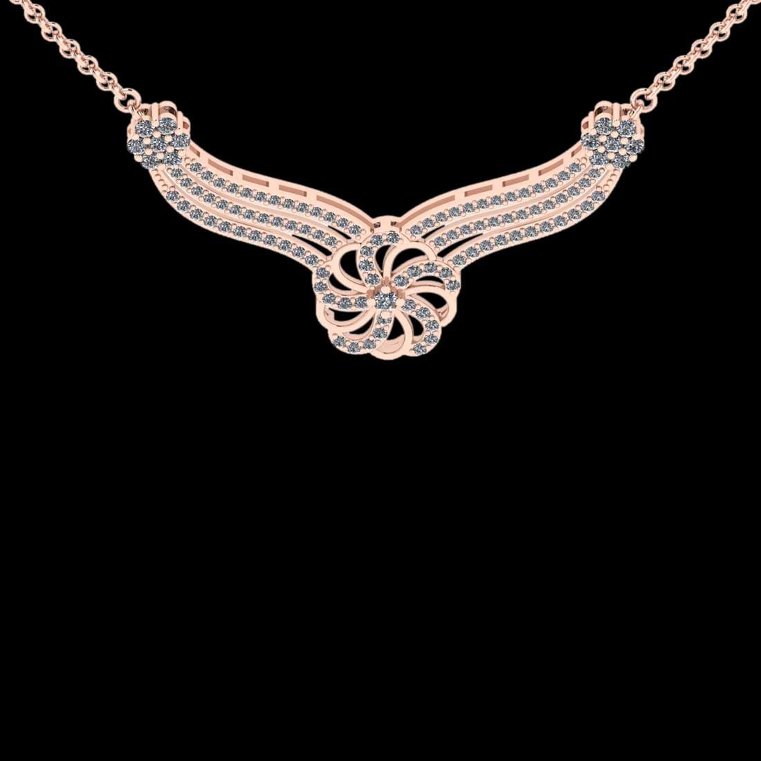 0.85 Ctw VS/SI1 Diamond 14K Rose Gold Necklace (ALL DIA: 0.85 Ctw VS/SI1 Diamond 14K Rose Gold Necklace (ALL DIAMOND ARE LAB GROWN ) -- Total Diamond Weight Of Ctw 0.85 Ctw (Round Cut ) Color : J-K Clarity : VS/SI1 Stone Setting : Prong Metal Weight : Appro