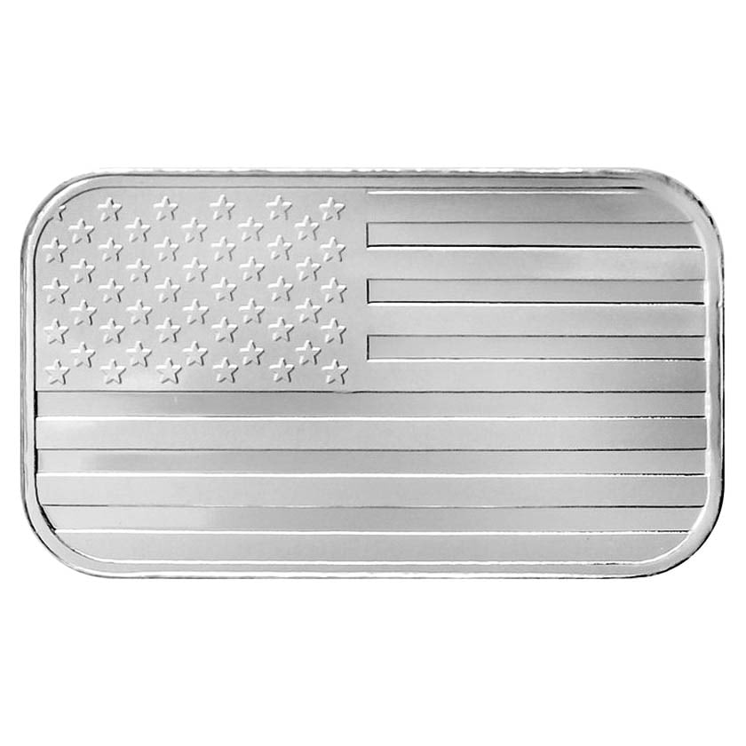 SilverTowne 1 oz Silver Bar - Flag Design: SilverTowne 1 oz Silver Bar - Flag Design -- SilverTowne 1 oz Silver Bar - Flag Design #NGFY74056v10