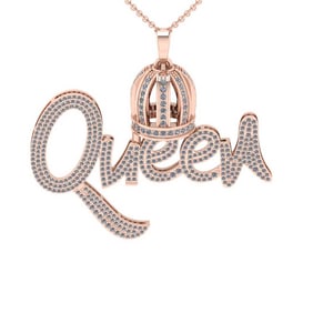 1.33 Ctw VS/SI1 Diamond 14K Rose Gold Necklace(ALL DIAMOND ARE LAB GROWN )