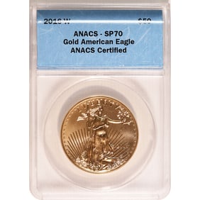 Certified Burnished $50 Gold Eagle 2016-W SP70 ANACS