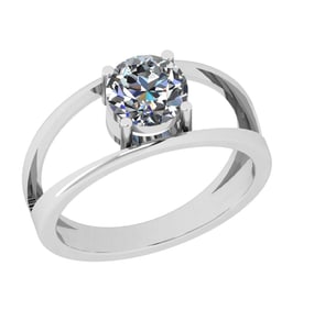 CERTIFIED 0.9 CTW D/VS1 ROUND (LAB GROWN Certified DIAMOND SOLITAIRE RING ) IN 14K YELLOW GOLD