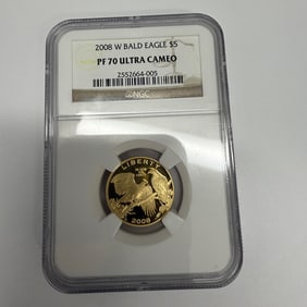 2008-W Bald Eagle Gold Coin $5 NGC Certified PF70 Ultra Cameo