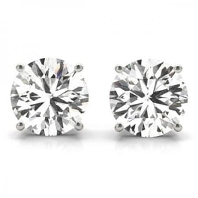 CERTIFIED 2 CTW D/VS2 Certified LAB GROWN DIAMOND EARRINGS IN 14K WHITE GOLD