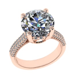 3.66 Ctw VS/SI1 Diamond 14k Rose Gold Engagement Ring
