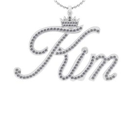 1.30 Ctw VS/SI1 Diamond 14K White Gold Necklace(ALL DIAMOND ARE LAB GROWN )