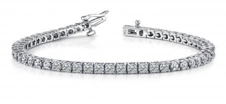 14K WHITE GOLD 2 CTW G-H VS2/SI1 CLASSIC FOUR PRONG TENNIS BRACELET LAB-GROWN DIAMOND