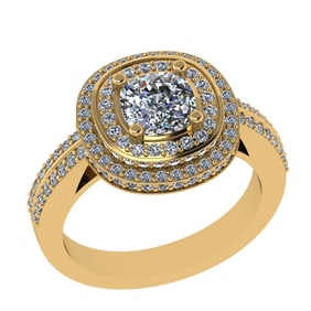 1.93 Ctw VS/SI1 Diamond 14K Yellow Gold Engagement Ring (ALL DIAMOND ARE LAB GROWN )