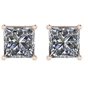 Certified 1.01 CTW Diamond (LAB GROWN Certified DIAMOND Stud Earrings ) D/SI2