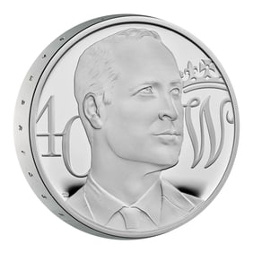 2022 Great Britain 5 Pound Silver Piedfort PF--40th Birthday Duke of Cambridge