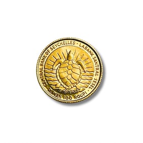 Seychelles 100 Rupees Turtle Gold Coin