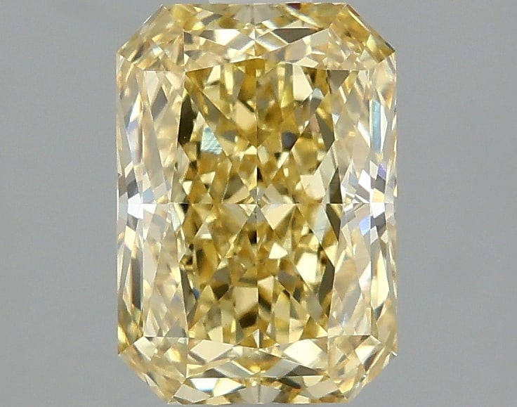 1.58 ctw. VVS2 IGI Certified Radiant Cut Loose Diamond (LAB GROWN): 1.58 ctw. VVS2 IGI Certified Radiant Cut Loose Diamond (LAB GROWN) -- IGI Certified Radiant Cut Loose Diamond (LAB GROWN) - Weight :- 1.58 ctw; Color :- Fancy Intense Yellow; Clarity :-VVS2 #NGFY71245