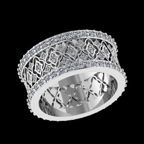 1.41 Ctw VS/SI1 Diamond 10K white Gold Eternity Ring (ALL DIAMOND ARE LAB G
