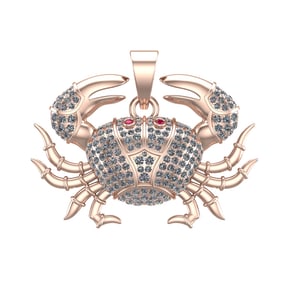 4.10 Ctw SI2/SI1 Diamond Prong Set 14k Rose Gold Pandant (ALL DIAMOND ARE L
