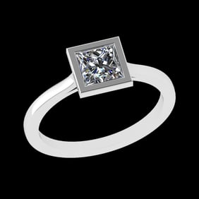 0.75 Ctw VS/SI1 Diamond 10k white Gold Solitaire Ring (ALL DIAMOND ARE LAB