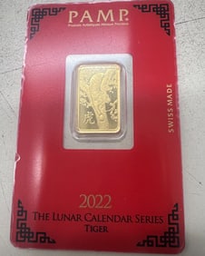 PAMP LUNAR SERIES 5 GRAM GOLD BAR YEAR OF THE TIGER