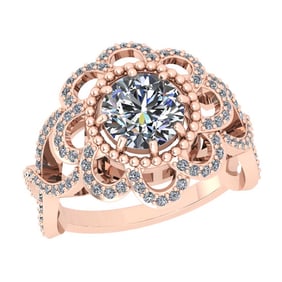 1.77 Ctw VS/SI1 Diamond 14K Rose Gold Engagement Ring