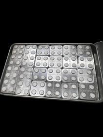 12 oz Silver Building Block Bars - 40-Piece Accessory Set