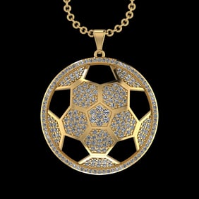 3.75 Ctw VS/SI1 Diamond 14 K Yellow Gold Necklace(ALL DIAMOND ARE LAB GROWN