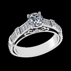 1.28 Ctw VS/SI1 (ALL DIAMOND ARE LAB GROWN ) Diamond 10k white Gold Engagem