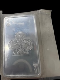 10 oz Silver Bar - Ace of Clubs