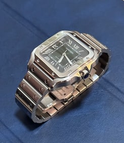 Brand New 2023 Cartier De Santos Green Dial Comes with Box & Papers