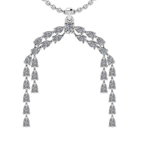 8.00 Ctw VS/SI1 Diamond 10K White Gold Pendant (ALL DIAMOND ARE LAB GROWN)