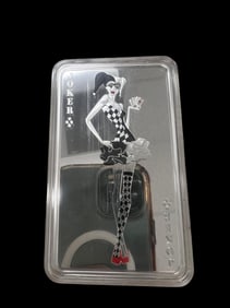 10 oz .999 Silver Colorized Limited Edition JOKER GIRL NEW/BOX