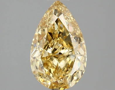 1.59 ctw. VS1 IGI Certified Pear Cut Loose Diamond (LAB GROWN): IGI Certified Pear Cut Loose Diamond (LAB GROWN) - Weight :- 1.59 ctw; Color :- Fancy Intense Yellow; Clarity :-VS1 #NGFY68562v14