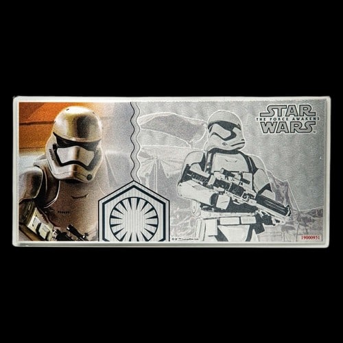 2019 5 g Silver $1 Note Star Wars The Force Awakens: Stormtrooper: 2019 5 g Silver $1 Note Star Wars The Force Awakens: Stormtrooper #NGFY65184v15