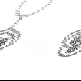 1.11 Ctw VS/SI1 Diamond 14K White Gold Necklace (ALL DIAMOND ARE LAB GROWN