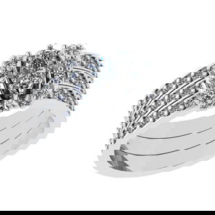 1.39 Ctw SI1/SI2 Diamond 14k white Gold Engagement Halo Ring (ALL DIAMOND A: Center Daimond Weight :-0.50 Ctw ( Marquise Cut ) Color : G-H Clarity : SI1/SI2 Side Diamond Weight Of Ctw 0.89 Ctw Color : G-H Clarity : SI1/SI2 Daimond Setting : Prong Metal Weight : Approx 7.90 gra