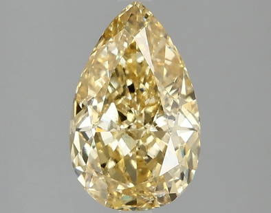 2.01 ctw. VS1 IGI Certified Pear Cut Loose Diamond (LAB GROWN): IGI Certified Pear Cut Loose Diamond (LAB GROWN) - Weight :- 2.01 ctw; Color :- Fancy Intense Yellow; Clarity :-VS1 #NGFY68461v14