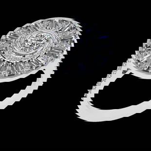 2.51 Ctw VS/SI1 Diamond Prong Set 18K White Gold Engagement Ring: Center Diamond Weight :-: 2.00 Ctw ( Round & baguette Cut) Color :- G-H Clarity : VS/SI1 Center Stone Setting : Prong Side Diamond Weight Of Ctw 0.51 Ctw Color : G-H Clarity : VS/SI1 Stone Setting : P