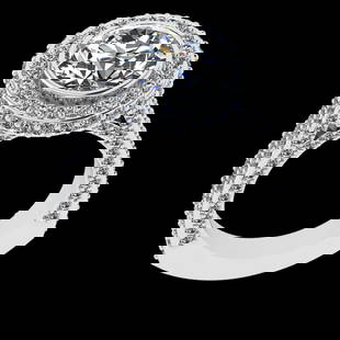 4.70 Ctw VS/SI1 Diamond Prong Set 18K White Gold Engagement Ring: Center Diamond Weight :-2.50 Ctw ( Round Cut) Color :- G-H Clarity : VS/SI1 Center Stone Setting : Prong Side Diamond Weight Of Ctw 2.20 Ctw Color : G-H Clarity : VS/SI1 Stone Setting : Prong Metal We