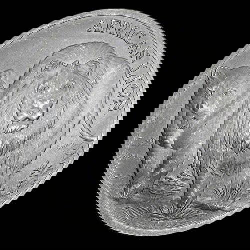2016 Republic of Congo 5000 Francs 1 oz Silver African Lion BU