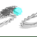 1.14 Ctw I2/I3 Emerald And Diamond 14K White Gold Engagement Ring