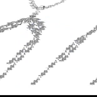 8.00 Ctw VS/SI1 Diamond 10K White Gold Pendant (ALL DIAMOND ARE LAB GROWN): Center Diamond Weight : 0.50 Ctw (Round Cut) Color : J-K Clarity : VS/SI1 Setting : Prong Side Weight Of Ctw 7.50 Ctw Color : J-K Clarity : VS/SI1 Stone Setting : Prong Metal Weight : Approx 7.90