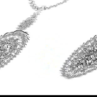 2.69 Ctw VS/SI1 Diamond 10K White Gold Pendant (ALL DIAMOND ARE LAB GROWN): Center Diamond Weight : 2.00 Ctw (Oval Cut) Color : J-K Clarity : VS/SI1 Setting : Prong Side Weight Of Ctw 0.69 Ctw Color : J-K Clarity : VS/SI1 Stone Setting : Prong Metal Weight : Approx 3.90 gram