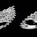 0.67 Ctw VS/SI1 Diamond Prong Set 18k white Gold Engagement Ring (ALL DIAMO