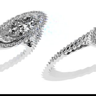 2.88 Ctw VS/SI1 Diamond Prong Set 14K White Gold Engagement Ring: Center Diamond Weight :-2.00 Ctw ( Oval Cut) Color :- J-K Clarity : VS/SI1 Center Stone Setting : Prong Side Diamond Weight Of Ctw 0.88 Ctw Color : J-K Clarity : VS/SI1 Stone Setting : Prong Metal Wei