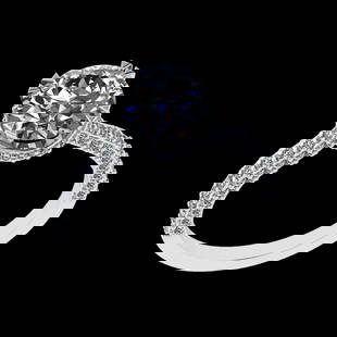 2.47 Ctw VS/SI1 Diamond Prong Set 10K White Gold Engagement Ring (ALL DIAMO: Center Diamond Weight :-1.80 Ctw ( Round cut) Color :- J-K Clarity : I2/I3 Center Stone Setting : Prong Side Diamond Weight Of Ctw 0.67Ctw Color : J-K Clarity : VS/SI1 Stone Setting : Prong Metal Weig