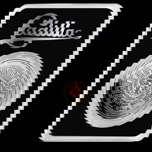 Cadillac Motor Car Company Logo Colorized 1 oz Silver w/ TEP: Cadillac Motor Car Company Logo Colorized 1 oz Silver w/ TEP #NGFY65133v15