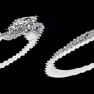 1.89 Ctw SI1/SI2 Diamond 10k white Gold Engagement Ring (ALL DIAMOND ARE LA: Center Daimond Weight :-1.30 Ctw ( Round Cut) Color : J-K Clarity : SI1/SI2 Side Diamond Weight Of Ctw 0.59 Ctw Color : J-K Clarity : SI1/SI2 Daimond Setting : Prong Metal Weight : Approx 4.33 gram 10