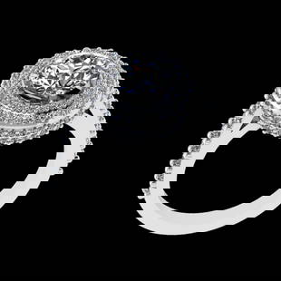 2.35 Ctw SI1/SI2 Diamond 10k white Gold Engagement Ring (ALL DIAMOND ARE LA: Center Daimond Weight :-1.30 Ctw ( Round Cut) Color : J-K Clarity : SI1/SI2 Side Diamond Weight Of Ctw 1.05 Ctw Color : J-K Clarity : SI1/SI2 Daimond Setting : Prong Metal Weight : Approx 5.37 gram 10