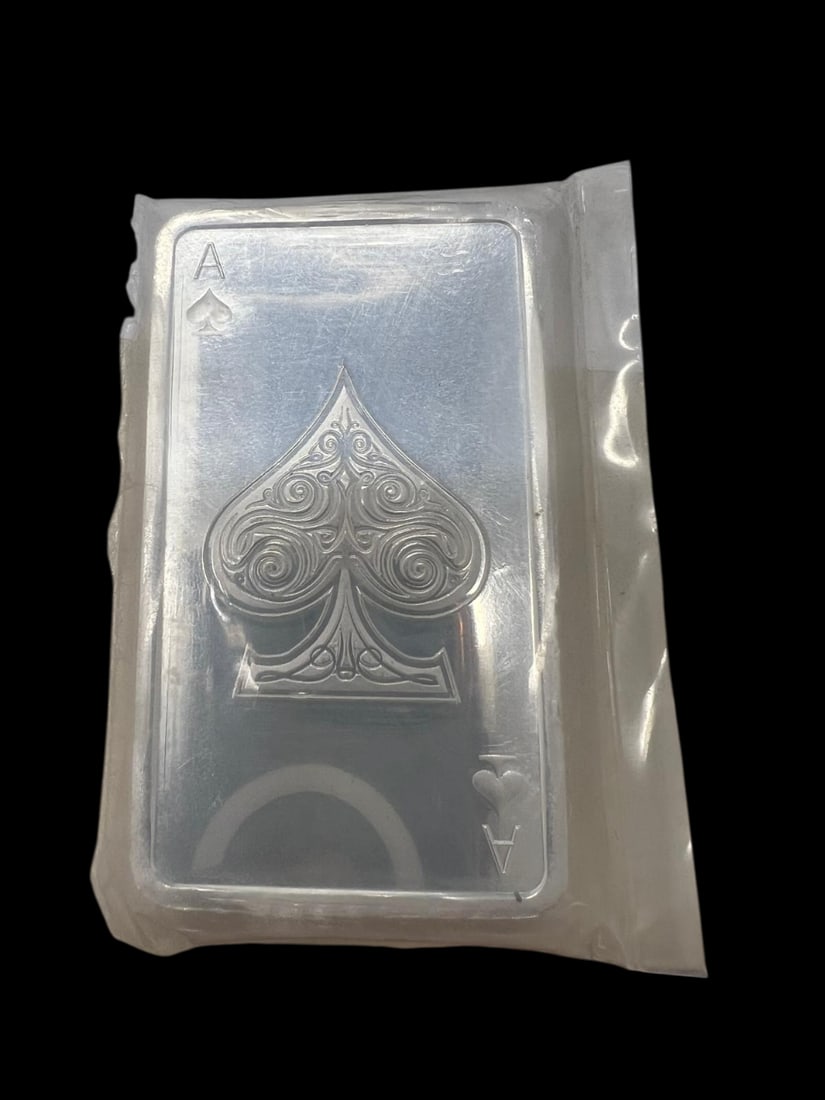 10 oz Silver Bar - Ace of Spades: 10 oz Silver Bar - Ace of Spades #NGFY65117v15